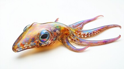 Obraz premium Vibrant Glass Octopus Sculpture Detailed Closeup Shot Artistic Craftsmanship