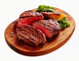 Fototapeta premium AI Generated Image- Brazilian Picanha on a Rustic Wooden Board 