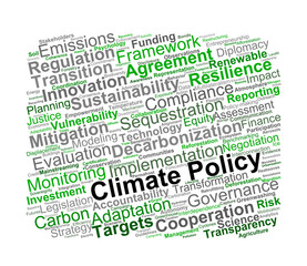 Climate Policy Word Cloud. Key Concepts for Global Environmental Strategies