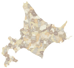 北海道市町村-セピア系