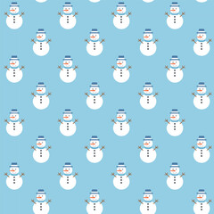 Snowman pattern background