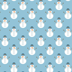 Snowman pattern background
