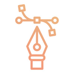 Pen Tool Icon,graphic design line flat_Vector