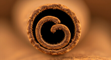 Aromatic Cinnamon Stick Close-Up: Culinary Spice and Flavorful Ingredient