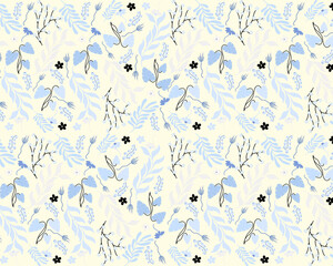 seamless bohemian flower design pastel color background vector illustration