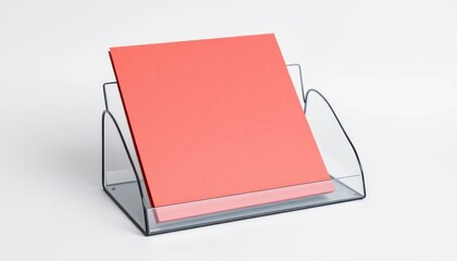 Red paper in clear holder