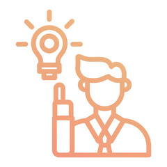 Idea Icon Illustration,graphic design line flat_Idea