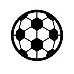 Naklejka premium Soccer Ball Icon in Black and White Design 