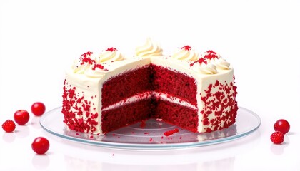 Red velvet cake slice