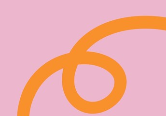 Abstract violet purple background with orange loop lines for wallpaper 