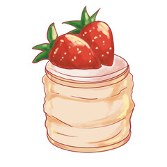 pancakes with strawberry