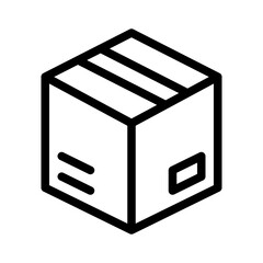 cargo box line icon
