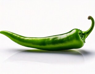  Green Chili isolated on a withe background