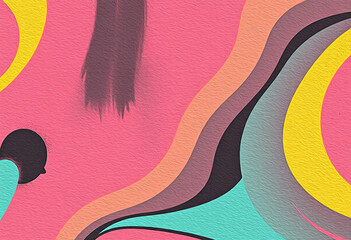 Abstract pattern for printing on wall decorations, covers, leaflets, business cards. Oil paint