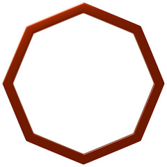 3D素材_金属のフレーム_赤