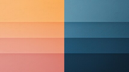 Fototapeta premium A visually striking image showcasing horizontal color gradients in warm and cool tones, creating an abstract and textured appearance.