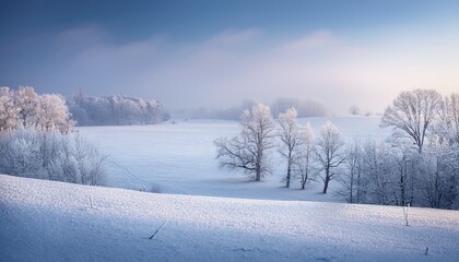 Obraz premium A soft hush blankets the landscape, enhancing serenity. 