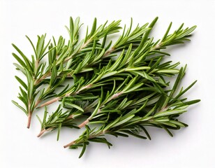 Obraz premium Rosemary isolated on white background, Top view, generative ai