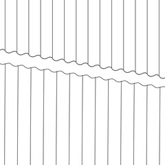 Striped structure with vertical rows of lines and wavy diagonal or slanted seams.