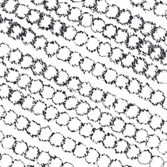 The noisy texture consists of distorted rings or chains.