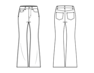 MID RISE FLARE JEANS