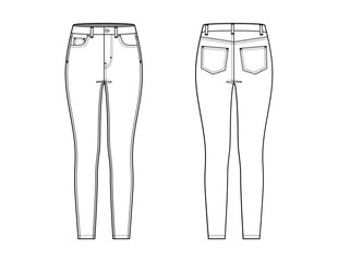 MID RISE SKINNY JEANS