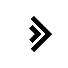 Angle-double-small-right icon in black color and outline style