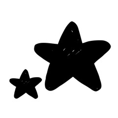 Scribble for Scrapbook Cute Star Doodle Hand-Drawn Illustration for Journaling, Bullet Notes, and Decorative Planner Design