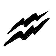 Scribble for Scrapbook Thunder Storm Doodle Hand-Drawn Illustration for Journaling, Bullet Notes, and Decorative Planner Design