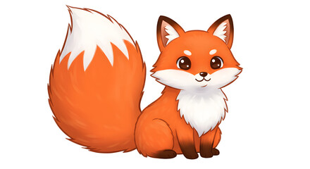 Obraz premium red fox cartoon