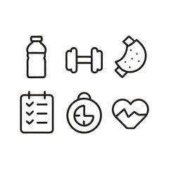 Fitness Icons Health, Diet, Exercise, and Wellness