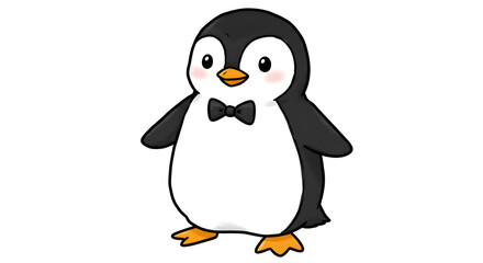 Obraz premium penguin on white