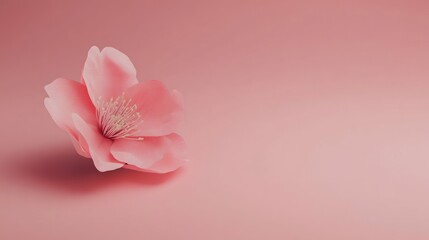 Delicate pink blossom on a soft pink background.