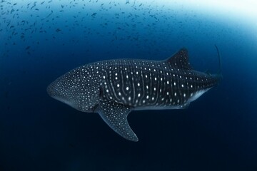 Whale Shark Swimming Gracefully in the Open Ocean