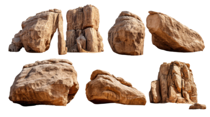 Rugged Textures of Time: A collection of weathered rocks, each bearing the marks of time and the elements, creating a landscape of resilience and natural beauty.
