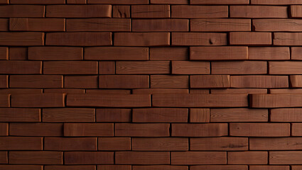 Obraz premium Dark Brown Rustic Wooden Wall Texture Panoramic Brick Background