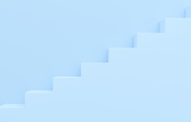 Fototapeta premium 3D素材_シンプルな階段_水色