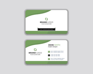 Simple and modern  business card design Modern presentation card with brand logo Vector business card template Visiting card for business and personal use Vector illustration design.