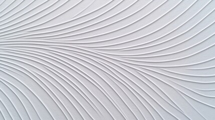 A textured white wall featuring flowing, wave-like patterns that create a sense of depth and movement.