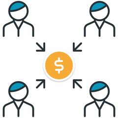 Partnership Group SVG Vector Icon – Flat Design for Teamwork, Collaboration, Business Partnership, Unity, Networking, and Group Effort