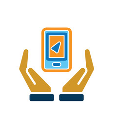 Obraz premium travel icon. gps or direction icon in hand. exploration, adventure, vacation, camping. Solid design style. vector template design