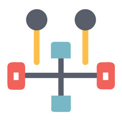 Colorful Data Connection Icon for Technology