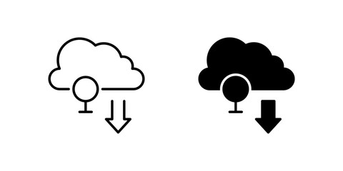Low Emission Gas Line and Glyph Icon Set