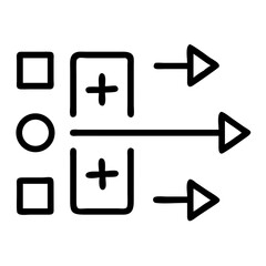 Workflow Strategy Icon – Minimal Line Business Vector