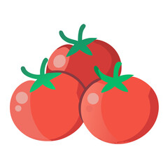 Fresh Tomatoes Vector Illustration