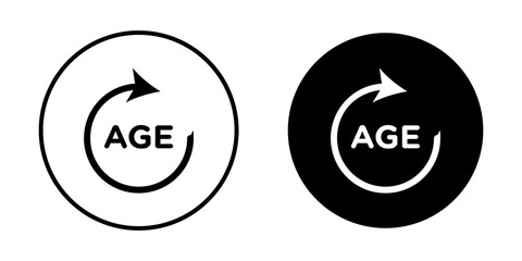 Age Simple vector icons illustrations for graphic design.