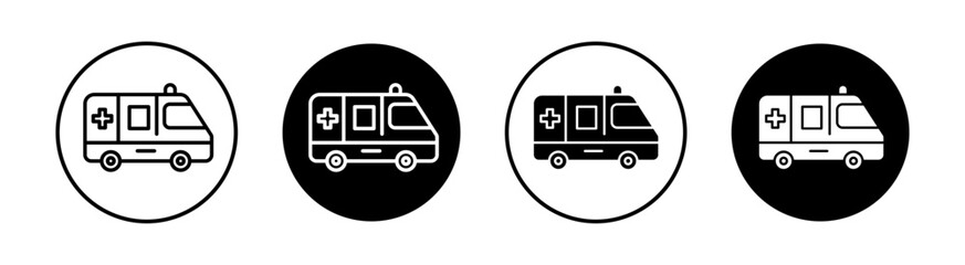 Ambulance Simple vector icons illustrations for graphic design.