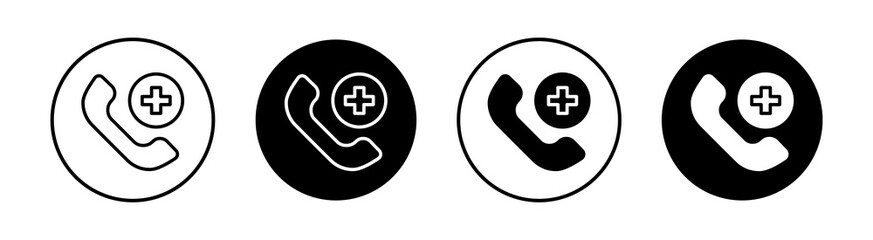 Ambulance call Simple vector icons illustrations for graphic design.