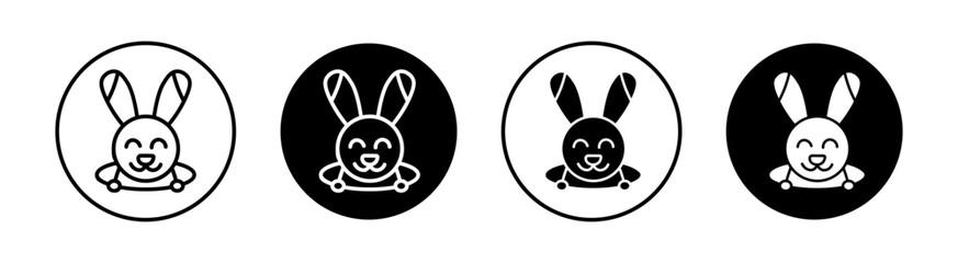 Bunny in hole Simple vector icons illustrations for graphic design.