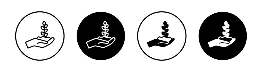 Fototapeta premium Care of plant Simple vector icons illustrations for graphic design.